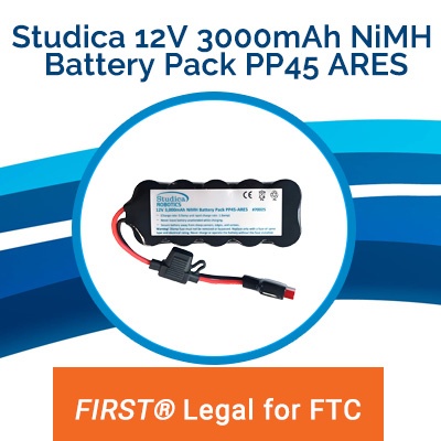 Studica 12V 3000mAh NiMH Battery Pack PP45 ARES